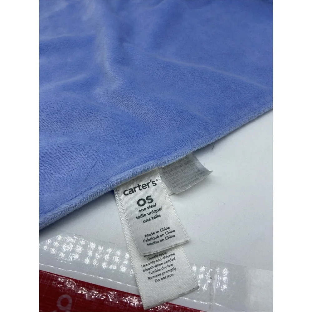 Carters Baby Shark Security Blanket Blue Grey Plush Lovey L32304H 2014 OS